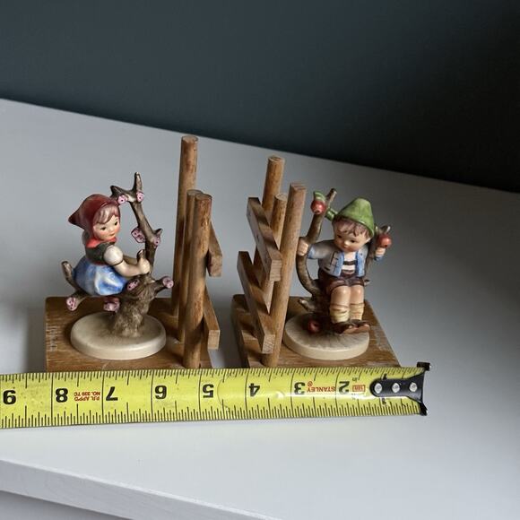 5" Apple Tree Boy & Apple Tree Girl Bookends Pair 252 1964 TMK3 Hummel Goebel C1 - Picture 15 of 15